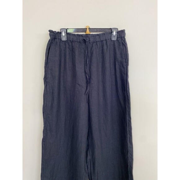 J.Crew Womens Soleil Black pant in linen NWT Size M Medium - Picture 7 of 15